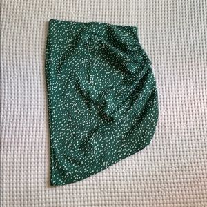 Green polka dot skirt